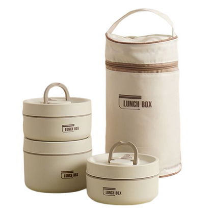 Insulated Stainless Steel Lunch Box with Carry Bag