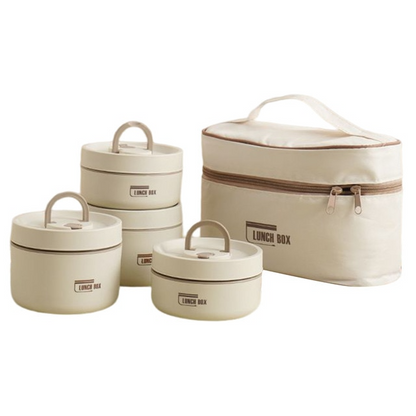 Insulated Stainless Steel Lunch Box with Carry Bag
