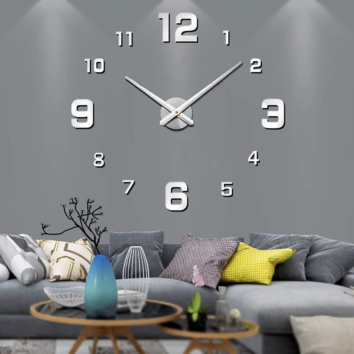 Modern Artistic Statement Wall Clock for Contemporary Home Decor