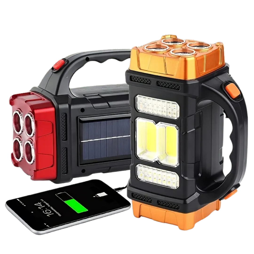 Novaphore – 4-in-1 Emergency Flashlight with Solar Charging and Power Bank