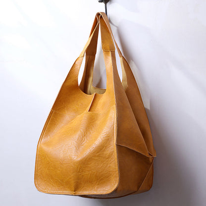 Oversized PU Leather Weekender Travel Tote Bag