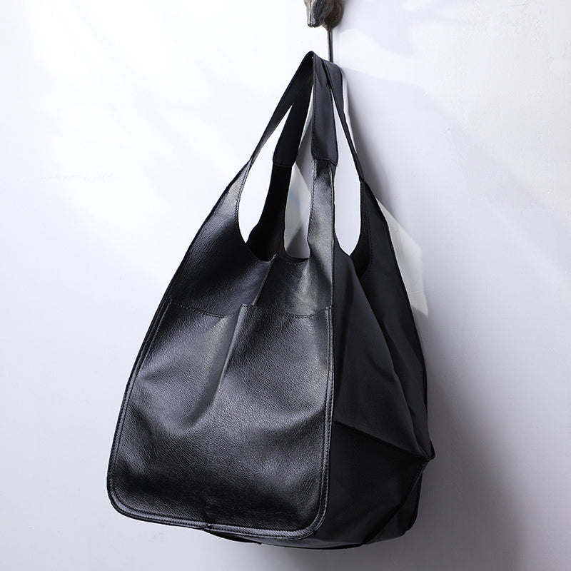 Oversized PU Leather Weekender Travel Tote Bag