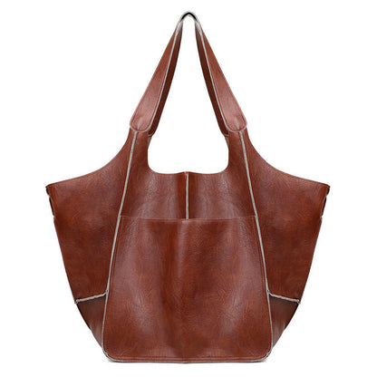 Oversized PU Leather Weekender Travel Tote Bag