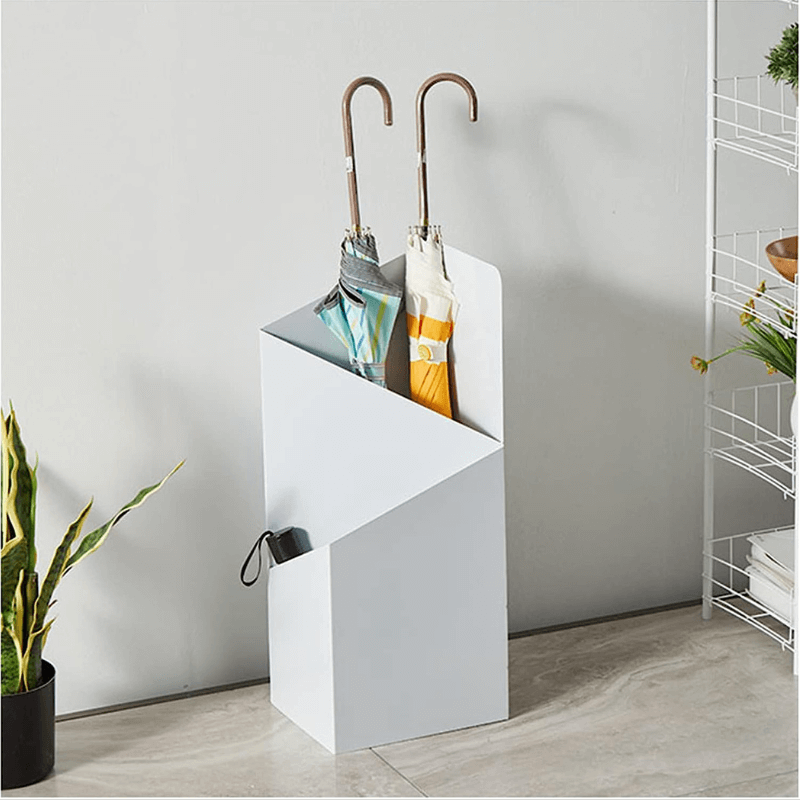 Scandinavian Metal Umbrella Stand with Removable Drip Tray