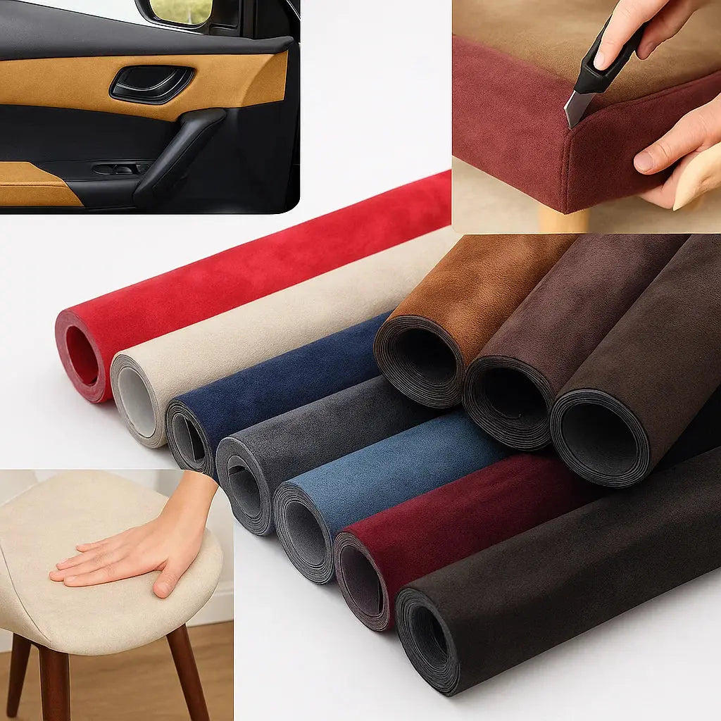 Self Adhesive Microfiber Suede Fabric Upholstery Repair Roll