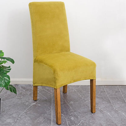 Stretch Velvet XL Dining Chair Covers Set of 4 with Elastic Fit