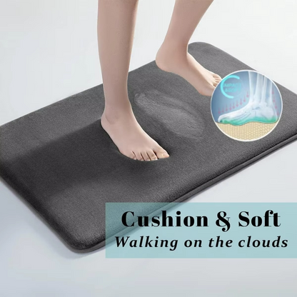 Ultra Absorbent Coral Velvet Anti Slip Bath Mat Machine Washable