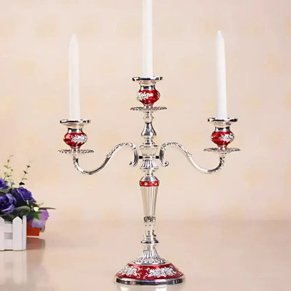 Vintage Gold Metal Taper Candle Holder Centerpiece